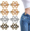8 Sets Flower Jean Buttons, Jeans Waist Tightener No Sew Button Pins Adjustable Decorative Waist Buckles Detachable Jean Clips for Loose Jeans Pan...