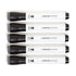U Brands Low Odor Dry Erase Markers with Erasers, Chisel Tip, Black, 5 Count...