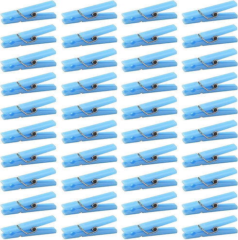 60PCS Baby Shower Clothespin Games Boy Plastic Mini Clothes Pins 1.4 inch for Party Decorations,DIY Crafts(Blue)...