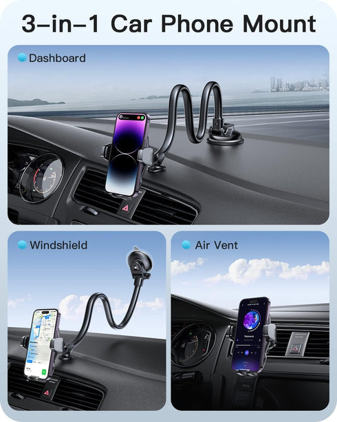 APPS2Car Phone Holder for Car Windshield/Dashboard/Window, Cell Phone Mount for Car Truck, Compatible with iPhone, Samsung, Google, LG and More......