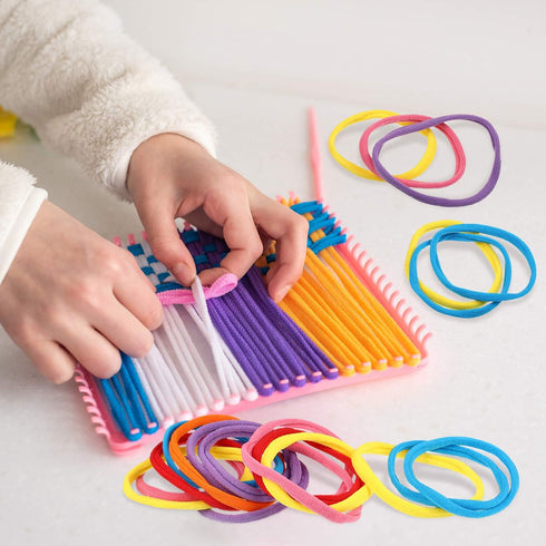 Blulu 288 Pieces Loom Potholder Loops Weaving Loom Loops Weaving Craft Loops with Multiple Colors for DIY Crafts Supplies, Compatible with 7 Inch ...