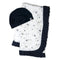HonestBaby 2-Piece Knit Stroller Blanket with Trim Detail and Baby hat, Jumbo Twinkle Star Navy, One Size...