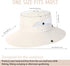 Women's Sun Hat with Ponytail Hole Sun Shade Hat UV Protection Foldable Mesh Wide Brim Beach Fishing Hat for Women...