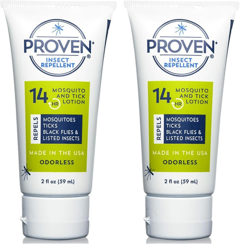 Proven Insect Repellent Lotion- Keep Mosquitoes, Ticks and Flies Off, DEET Alternative Repellent, Up to 14-Hour Protection, Great for Outdoor Camp...