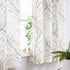 FMFUNCTEX Sage Green Kitchen Curtains with Tree Branch Pattern - Semi Sheer Linen Tiers for Bathroom, Cafe - 24 Inch Length, Grey Farmhouse Rustic...