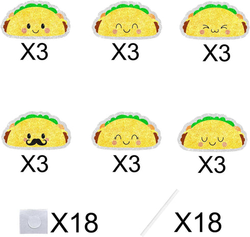 Mexico Taco Dessert Cupcake Toppers Mexican Fiesta Theme Cinco de Mayo Party Decorations - 18 Pcs Picks...