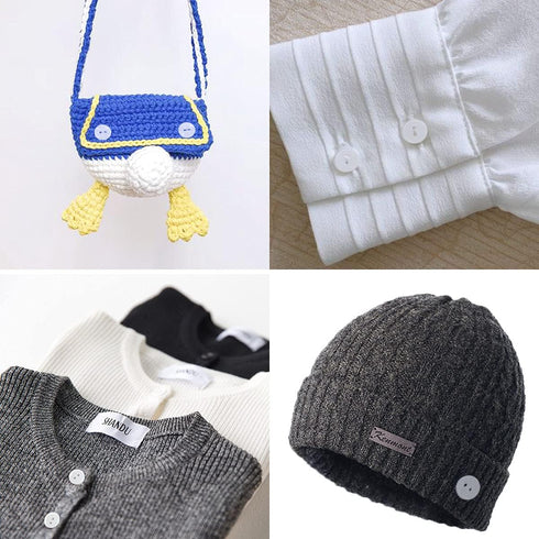 100 Pcs Buttons 2 Hole, Resin Clear Buttons for Sewing and DIY Craft (1/2 Inch)...