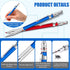 2 Pcs Welders Pencil with 48 PCS Round Refills Mechanical Pencils Metal Welding Marker for Tube Pipe Fitter Welder Steel Construction Woodworking ...