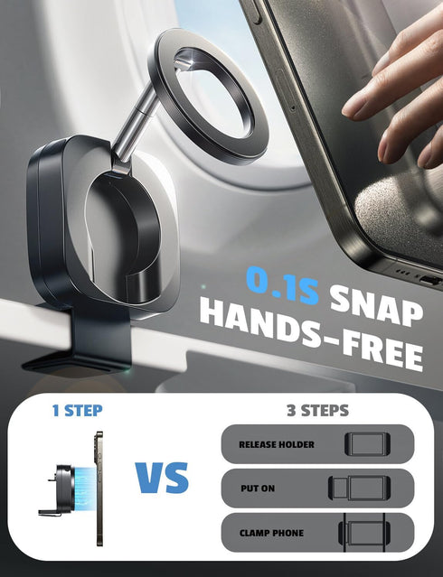 LISEN Universal Flight Airplane Phone Holder Mount for Magsafe Accessories, Handsfree Plane Phone Holder Travel Essentials for MagSafe Car Mount C...