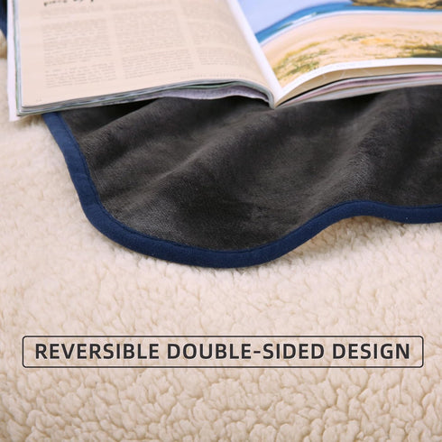 DaysU Waterproof Dog Blanket for Small Dogs - Soft Sherpa Fleece Reversible Pet Blanket, Cat Blanket Washable for Couch Protection, Warm Plush Pup...