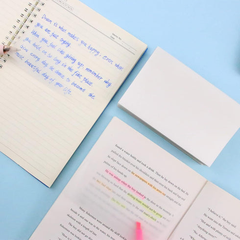 Transparent Sticky Notes Pad 3x5 Inch, Clear Sticky Notes for Books Message Reminder, Waterproof self-Adhesive Translucent Sticky Notes, 10 Packs ...
