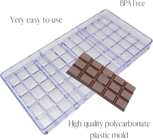 Chocolate Bar Making Mold | Polycarbonate | Hard Mold For Making Chocolate Bars At Home Or Commercial...