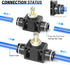 TAILONZ PNEUMATIC 4mm Tube OD Air Flow Control Valve with Push-to-Connect Fitting, in-Line Speed Controller Union Straight SCF-4 (Pack of 1)...