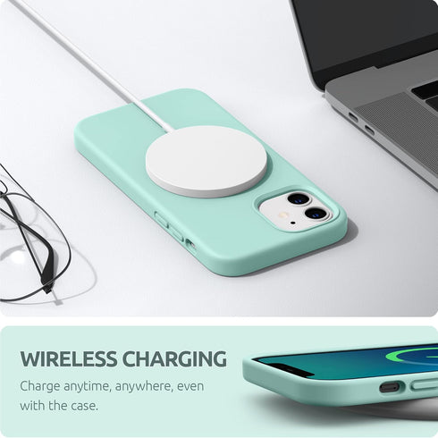 SURPHY Silicone Case Compatible with iPhone 12 Mini Case 5.4 inches, Liquid Silicone Phone Case (with Microfiber Lining) Designed for iPhone 12 Mi...