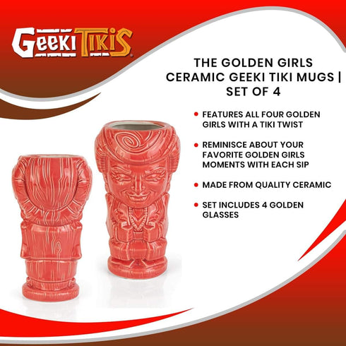 Geeki Tikis The Golden Girls Blanche Mug | Official Golden Girls Collectible Ceramic Tiki Style Cup | Holds 17 Ounces...