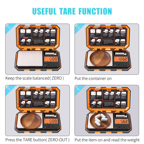 Fuzion Digital Pocket Scale, 500g x 0.01g Gram Scale, Mini Scale 6 Units Jewelry Scale with LCD Display, Tare Function for Food, Jewelry, Coin, Co...