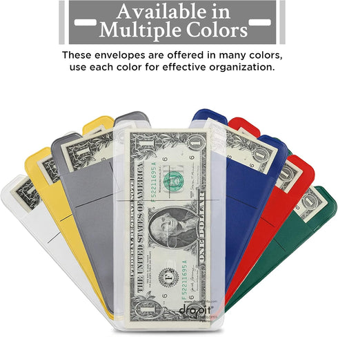 7 Combo Reuseable Dropit Safe Envelope for Depositing of Currency and Money, Size 7, Combo...