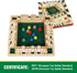 Shut The Box Dice Game with 8pcs Dices 12 inch Traditional Wooden Table Math Board Game 10 Numbers for Kids Adults, Family Classroom Home or Pub B...