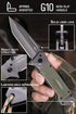 Grand Way Pocket Knife for Men – Tanto Folding Knives – Cool Knife – Tactical Work Knives for Hunting Camping Hiking Self Defense Military EDC – B...