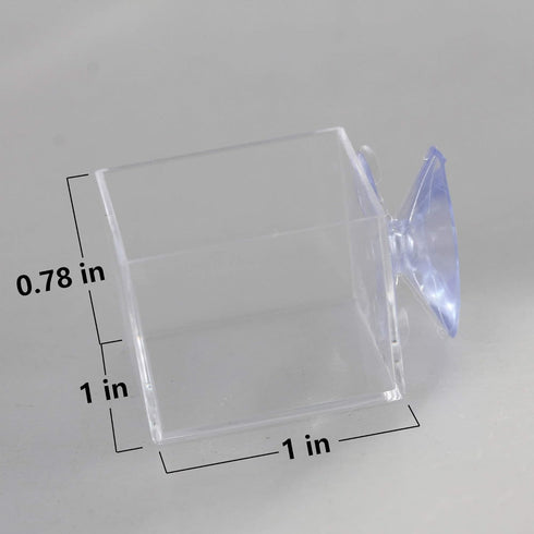 crapelles 4pcs mini insect water dish, Transparent and harmless plastic, small reptile feeding feeder, crickets pet worm cups spider gecko Butterf...