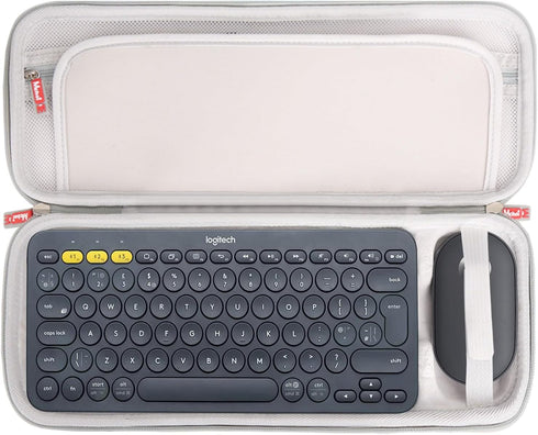 Mchoi Hard Case Fits for Logitech Pebble Keys 2 Combo K380s K380 Wireless Keyboard + M355 Pebble Mouse Combo, with Mesh Pocket for UBS Cable and A...