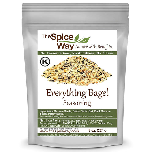 The Spice Way Everything Bagel Seasoning - (8 oz)- a flavorful all-purpose mix of sesame seed, garlic, and onion...