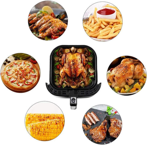 Air Fryer Parchment Paper Liners?10"×10"? Square 100Pcs Compatible with XXXL Air Fryer,Perfect for 6.8QT/7.6QT/8.5QT/9.5QT Or Bigger Air Fryers (B...