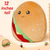 WEWILL Cute Hamburger Soft Plush Pillow Hamburger Stuffed Animal Plush Toy Birthday Christmas Holiday Weekend Gifts for Toddler Kids Boys Girls, 1...