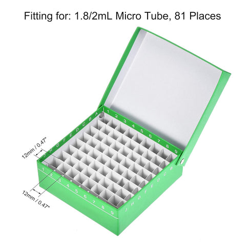 uxcell Centrifuge Tube Freezer Storage Box 81 Places Waterproof Cardboard Cryogenic Holder Rack for 1.8/2ml Microcentrifuge Tubes Vials Samples, 4...
