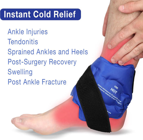 Fittest Pro Ankle Ice Pack Wrap for Swelling, Ice Pack for Ankle Injuires Reusable Ankle Cold Pack Wrap Hot Cold Therapy Ankle Ice Wrap for Sprain...