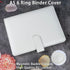 A5 Binder Cover with Magnetic Buckle Closure, 6 Ring A5 PU Leather Binder Personal Notebook for Organizing Planner Refill Pages, Photo Card Binder...