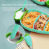 Toddler Plates with Suction, Silicone Suction Plates for Baby, Cute Carrot Divided Plates and Utensils Set, Non Slip, BPA Free, Feeding Set for 1-...