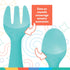 Nuby Silicone Easy Grip Fork & Spoon Set, 12+m in Aqua...
