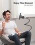 SAIJI Gooseneck Bed Phone Holder, Flexible Long Arm Phone Mount for Desk, Clip Bracket Clamp Stand for 4.0-6.5'' Mobile Cell Phone Stand Document ...