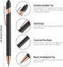 12PCS Ballpoint Pens, Smooth Writing Pens with Stylus, and Touchscreen Compatibility - Ideal for Gifts, Promotions, and Business (Black)...