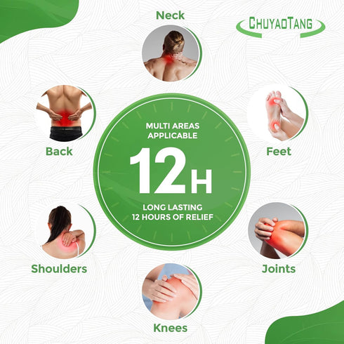 Herbal Relief Patches, Heat Patches for Neck, Shoulder, Knee, Ankle, Natural Herbs Patches, Long Lasting and Effective Quickly for Muscle, UP to 1...