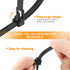 SOOOEC 100 Pack Reusable Zip Ties 10 inch Heavy Duty Outdoor UV Resistant, Releasable Black Zip Ties Indoor Round Ending No Hurt, Cable Ties Reusa...