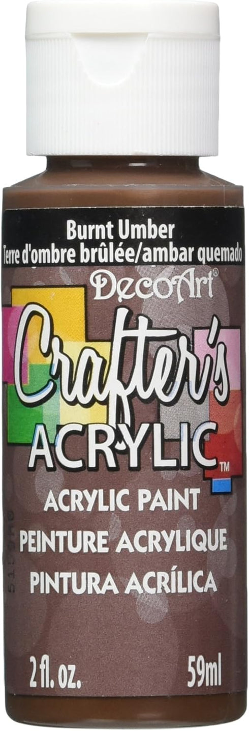 DecoArt Acrylic Paint, 59ml, Burnt Umber, 2 Fl Oz (DCA16-3)...