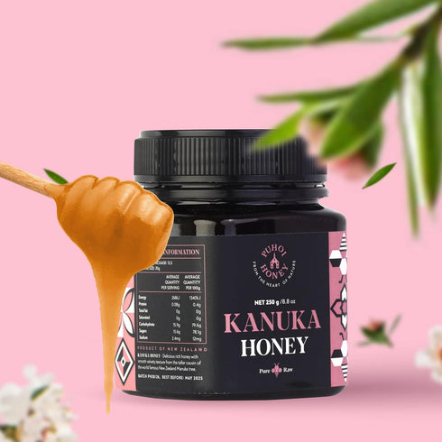 New Zealand 100% Pure & Raw Kanuka Honey 250g (8.8oz)...