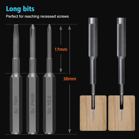 STREBITO Small Screwdriver Set 39 in 1 Precision Screwdriver Set, Electronics Tool Kit Screwdriver Kit - PC, Laptop, RC, Computer, Phone Repair Ki...