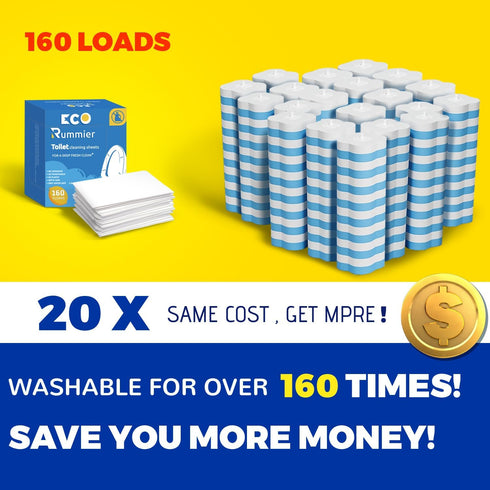 Toilet Cleaner Sheets,160 Cleans, Lemon,Powerful Cleaning?Eco Friendly, Toilet Bowl Cleaner Strips Perfect for Travel,Apartments, Dorms,Vanlife...
