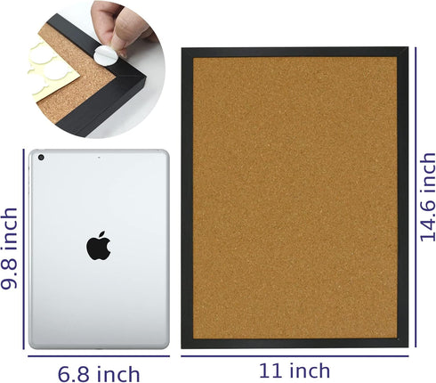 OWLKELA 14.6 X 11 Inch Cork Board Bulletin Board, Wall-Mounted Presentation, Message Notice Pin Board, Perfect for Office & Home Decor, School, Cu...