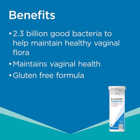 Blackmores Probiotics+ Womens Flora Balance 30 Capsules...