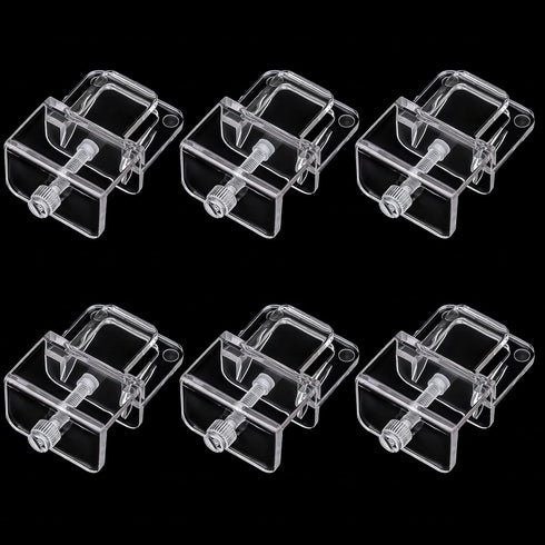 6pcs aquarium lid clips fish tank top cover lid support holder clip for rimless or rim fish tank...