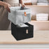 Felt Storage Basket, Folded Closet Storage Bins Large Capacity Cube Storage Bin with Hanger, Multifuctional Storage Bins for Shelves, Clothing, Bo...