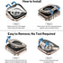 4 Pack Compatible with Apple Watch Waterproof Case 45mm Series 9/8/7 with Tempered Glass Screen Protector, 2 in 1 Full Coverage Bumper Protective ...