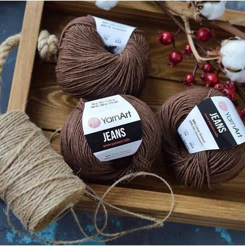 Yarn Art YarnArt Jeans Sport Yarn 55% Cotton 45% Acrylic 1 Skein/Ball 50 gr 174 yds Cotton Yarn Knitting Yarn Soft Yarn amigurumi Cotton Yarn (40)...