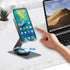 Miady Cell Phone Stand for Desk, 360° Rotating Dock Tablet Stand, Adjustable Thick Phone Case Stand Compatible with All Mobile Phone, iPhone 14 13...
