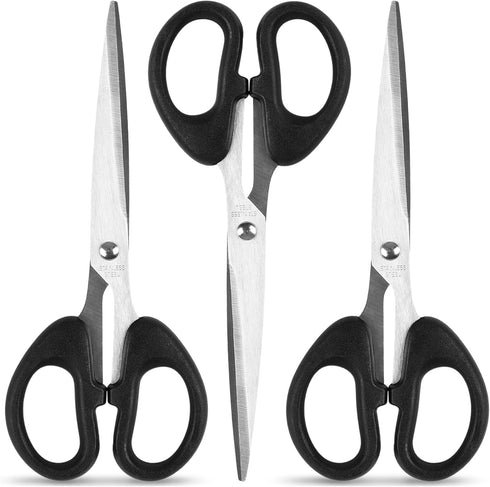 Koogel Scissors for Office, All Purpose Stainless Steel Scissors with Comfort Grip for Student Teacher Middle School Kids and Home Sewing Cutting ...