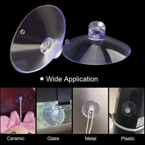 ANCIRS 30 Pack 35mm Suction Cups for Glass Table Tops, Rubber Transparent Anti-Collision Sucker Pad Without Hooks for Home Decoration...